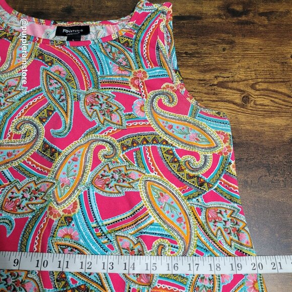 RN Studio Ronnie Nicole Floral Paisley Slip Dress L Gardencore Fairycore Whimsy - Picture 9 of 11